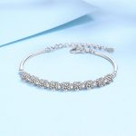 AZ376-S  Women Bracelet S925 Sterling Silver Row Diamond Bracelet 9 Stones D Color Moissanous Hand Chain Wedding Party Jewelry - Image 5