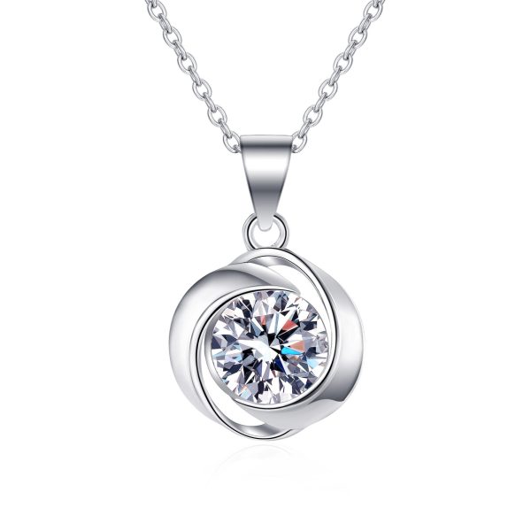 AZ446-X Lefei Fashion Trendy Luxury Classic Moissanite Diamond-set  Cyclone Necklace Women s925 Silver Party Charms Jewelry Gift
