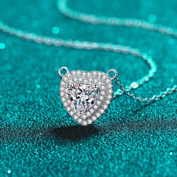 AZ649-X 18K White Gold Platinum PT950 1ct Moissanite Pendant for Women Necklace Semi-Customizable Design Jewelry - Image 5