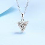 AZ651-X MoisaLuxe Official Store Moissanite Plata Sterling 925 Silver ITriangular Inlaid Moissanite Pendant Necklace For Women Jewelry - Image 5