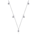 AZ690-X  Moissanite Necklaces for Women 0.5ct Round Lab Diamond GRA s925 Sterling Silver 18k Dainty Daily Necklace Jewelry Gift