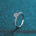 AZ135-J Jewelry Girlfriend 18K White Gold Arrogant Perfect Cut VVS1 D Color 0.5CT Moissanite Diamond Brilliant Gift for Women - Image 5