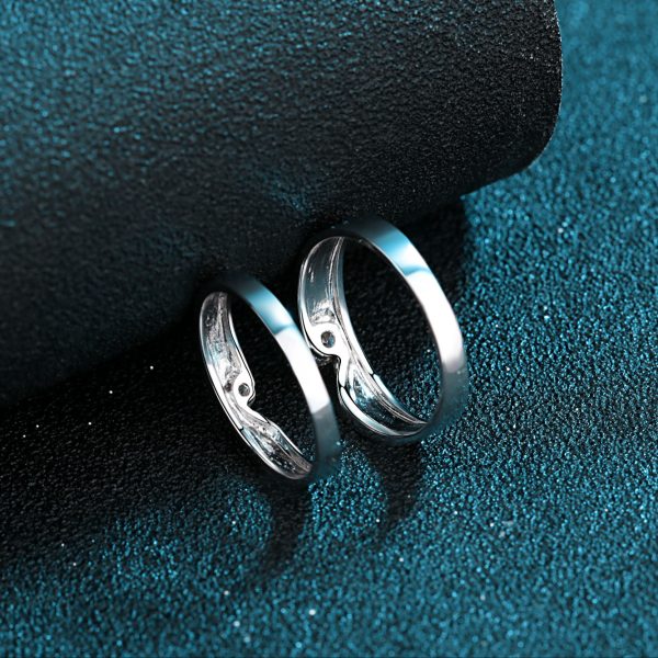 AZ161-J 925 Sterling Silver Ring Heart Open adjustable Engagement For Women Wedding Fashion Jewelry Party Gifts - Image 5