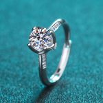AZ198-J Moissanite Zircon Engagement Ring Adjustable Men and Women Models Pair Ring Classic Fashion Jewelry 1-615 - Image 4