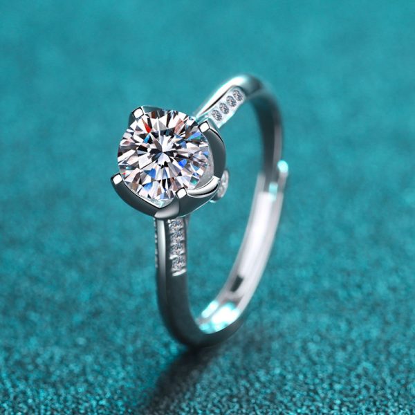AZ198-J Moissanite Zircon Engagement Ring Adjustable Men and Women Models Pair Ring Classic Fashion Jewelry 1-615 - Image 4