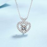 AZ798-X Fashion Trend Luxury Classic Moissanite Diamond-set Lock Heart Necklace Women 925 Silver Party Charms Jewelry Gift - Image 5
