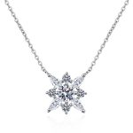 AZ866-X Fashion Trendy Luxury Classic Moissanite Diamond-set Eye Snow Flower Necklace Women s925 Silver Party Jewelry Gift