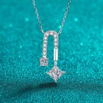 AZ929-X Platinum PT950 18K White Gold 1.3ct Moissanite Necklace Pendants for Women Hypoallergenic Luxury Jewelry - Image 5