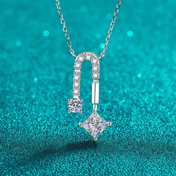 AZ929-X Platinum PT950 18K White Gold 1.3ct Moissanite Necklace Pendants for Women Hypoallergenic Luxury Jewelry - Image 5