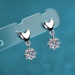 AZ137-E Silver 925 D Color  Moissanite Jewel Earrings Female Heart Shaped Earrings As A Gift For Girlfriend And Wife - Image 4