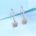 AZ180-E Fashionable Ladies Moissanite Earrings Silver Jewelry Cute Tiny Clear Moissanite Drop Earrings Gift for Girls - Image 5