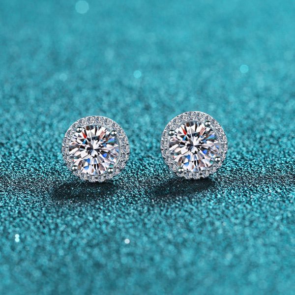AZ298-E D Color Moissanite Earring S925 Sterling Sliver Plated with 18k White Gold Earring for Women Sparkling Fine Jewelry - Image 5