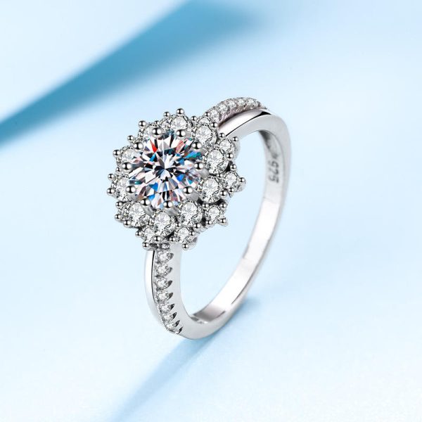 AZ001-J 3CT/10CT D Color Moissanite Ring For Women 100% 925 Sterling Silver AU750 Plated Engagement Wedding Bride Diamond Rings with GRA - Image 5