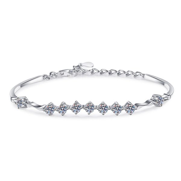 AZ254-S Fashion Fine Luxury Classic 1.35Ct Moissanite Design Braceles For Women s925 Sterling Silver Party Wedding Jewelry