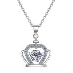 AZ027-X Luxury Platinum PT950 18K White Gold 0.5ct Moissanite Necklace for Women Pendant AAA+ Moissanite Quality Jewelry