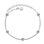 AZ896-S Daughter Platinum PT950 Bracelets Women Birthday Gift Moissanite Diamond 0.5ct Luxury Chain Valentine's Day Girl Fine Jewelry