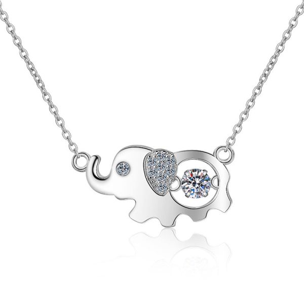 AZ140-X Platinum PT950 18K White Gold 0.5ct Moissanite Necklace Pendants for Women Jewelry AAA Moissanite Quality
