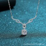 AZ036-X Butterflykiss 0.8 Carat Moissanite Necklace For Women Sparkling Diamond Pendant Solid Silver 925 Jewellery Luxury Party Jewelry - Image 5