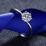 AZ020-J 925 Silver 0.8 Carat Moissanite Ring Fashion Sparkling Gorgeous Jewelry Gift Suitable for Wedding Party Mother's Day - Image 3