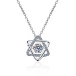 AZ213-X 14K White Gold Real GRA Moissanite Necklace For Women 925 Sterling Silver 0.5ct Lab Diamond Necklace Fine Jewelry