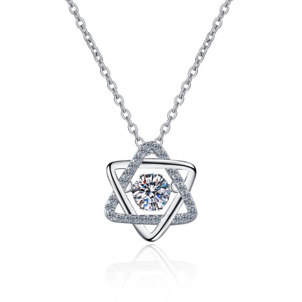 AZ213-X 14K White Gold Real GRA Moissanite Necklace For Women 925 Sterling Silver 0.5ct Lab Diamond Necklace Fine Jewelry