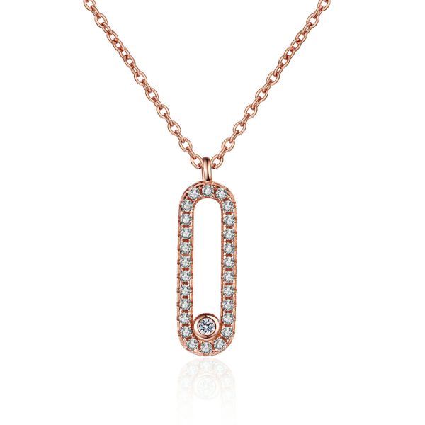 AZ438-X Platinum PT950 18K White Gold 0.28ct Moissanite Pendant for Women Luxury Celtic Knot Fine Jewelry