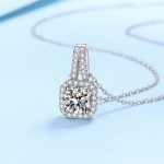 AZ045-X 2 Carat D Moissanite Drop Necklaces 18k Gold Plated Diamond Pendant Original Real 925 Silver Chain Fine Jewelry for Women - Image 4