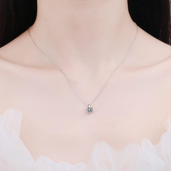 AZ442-X D VVS1 Moissanite Necklace Diamond Pandent 1-3ct GRA Certified s925 Sterling Silver 18k Necklaces for Women Dainty Gift - Image 2