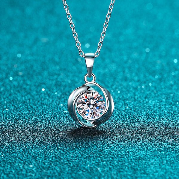 AZ446-X Lefei Fashion Trendy Luxury Classic Moissanite Diamond-set  Cyclone Necklace Women s925 Silver Party Charms Jewelry Gift - Image 5