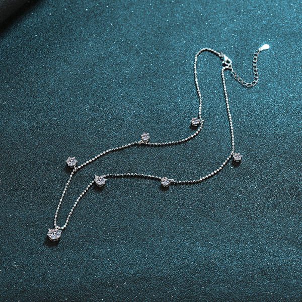 AZ054-X Fashion Trendy Luxury Fine Classic 3,2 Ct Moissanite Babysbreath Necklace For Women 925 Silver Party Charm Jewelry - Image 3