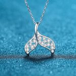 AZ551-X Nabest Elegant Women 925 Sterling Silver VVS Moissanite Necklaces Promise Bride Fish Tail Mermaid Pendant Chokers Jewelry - Image 5