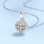 AZ652-X Lovers Heart 3ct Simulated Diamond Pendant Real 925 Sterling Silver Charm Party Wedding Pendants Necklace For Women Jewelry - Image 5