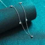 AZ690-X  Moissanite Necklaces for Women 0.5ct Round Lab Diamond GRA s925 Sterling Silver 18k Dainty Daily Necklace Jewelry Gift - Image 5