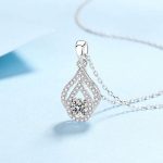 AZ716-X Fashion Trendy Luxury Classic Moissanite Hollow Waterdrop Necklaces For Women 925 Silver Party Charms Jewelry Gift - Image 4