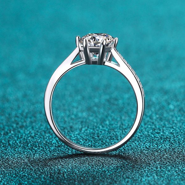 AZ150-J 2024 New Snake Ring Women's Zirconia Open Top Six-Pronged 1~2Carat Ring Fashionable Jewelry Accessory - Image 4