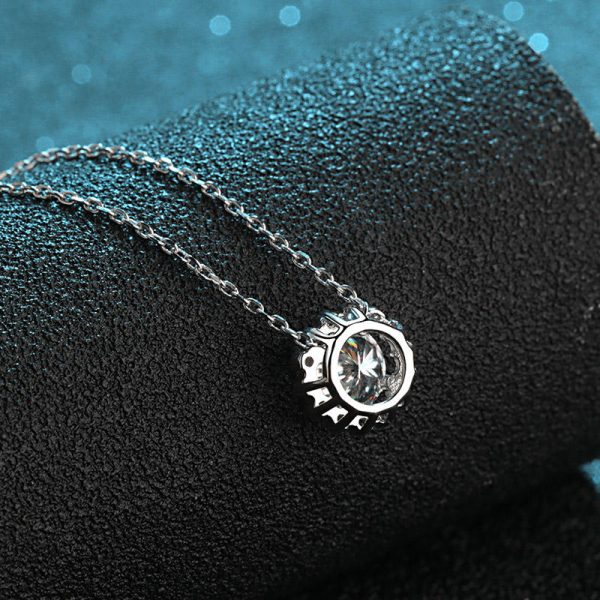 AZ058-X Fashion Trendy Luxury Classic Moissanite Diamond-set Moon Star Necklace Women 925 Silver Party Charms Jewelry Gift - Image 4