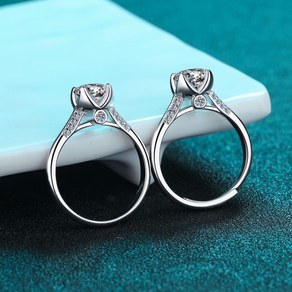 AZ198-J Moissanite Zircon Engagement Ring Adjustable Men and Women Models Pair Ring Classic Fashion Jewelry 1-615 - Image 5