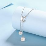 AZ791-X Lefei Fashion Luxury Classic Moissanite Diamond-set Pearl Tassel Butterfly Necklaces Women 925 Silver Party Jewelry Gift - Image 4