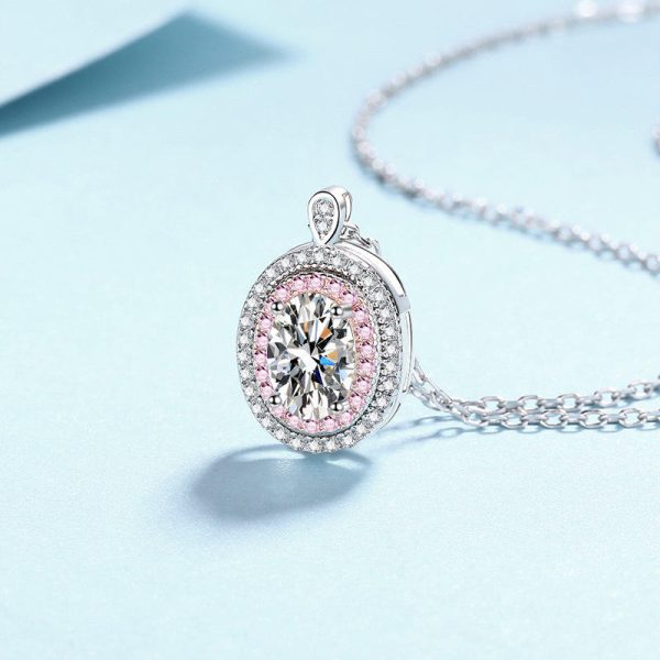 AZ806-X Moissanite Necklace Never Fade Moissanite Pendant Yellow Gold 18k Mossanite Diamond Necklace 925 Certified Sterling Silver Women - Image 4