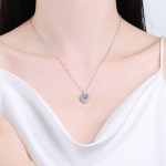 AZ808-X Fashion Trend Luxury Classic Moissanite Diamond-set Fine Heart Necklace Women 925 Silver Party Charms Jewelry Gift - Image 2