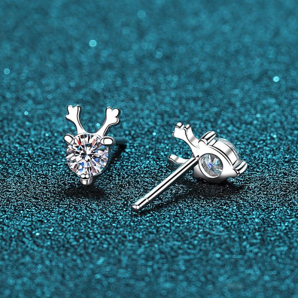 AZ047-E 925 Sterling Silver Earrings For Women Original Charm Double Hoop Earrings Pave CZ Fine Engagement Anniversary Jewelry E557 - Image 4