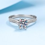 AZ244-J Luxury 18K White Gold Ring for Women Alien Princess Square 1 Carat Four-prong Moissanite Rings Platinum Pt950 Fine Jewelry - Image 4