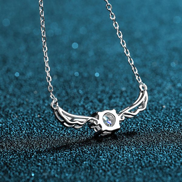 AZ089-X 18K White Gold Platinum PT950 0.5ct Moissanite Pendant Necklaces for Women Jewelry Custom Engraving Option - Image 3