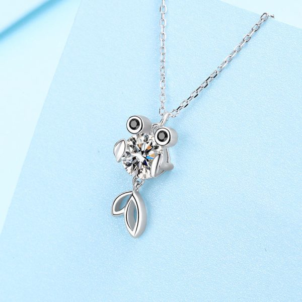AZ106-X Luxury Platinum Pt950 cute fish Pendant for Women designer Moissanite Diamond Necklace birthday party Fine Jewelry girls Gift - Image 4