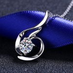 AZ025-X80F MoisaLuxe Official Store Moissanite Plata Sterling 925 Silver Swan Necklace Simulation Drill Pendant Necklace For Women Jewelry - Image 3