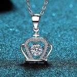AZ027-X Luxury Platinum PT950 18K White Gold 0.5ct Moissanite Necklace for Women Pendant AAA+ Moissanite Quality Jewelry - Image 5