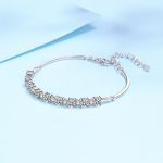 AZ376-S  Women Bracelet S925 Sterling Silver Row Diamond Bracelet 9 Stones D Color Moissanous Hand Chain Wedding Party Jewelry - Image 4