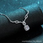 AZ036-X Butterflykiss 0.8 Carat Moissanite Necklace For Women Sparkling Diamond Pendant Solid Silver 925 Jewellery Luxury Party Jewelry - Image 4