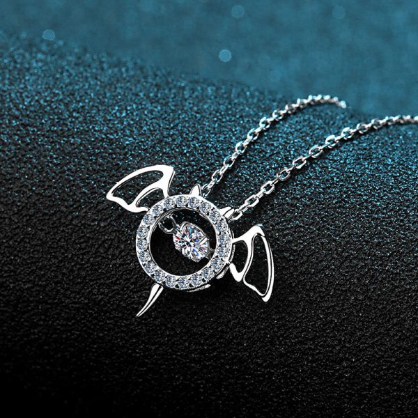 AZ139-X Platinum PT950 18K White Gold 0.3ct Moissanite Necklace Pendant for Women Jewelry High Clarity VVS Moissanite - Image 3