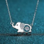 AZ140-X Platinum PT950 18K White Gold 0.5ct Moissanite Necklace Pendants for Women Jewelry AAA Moissanite Quality - Image 5